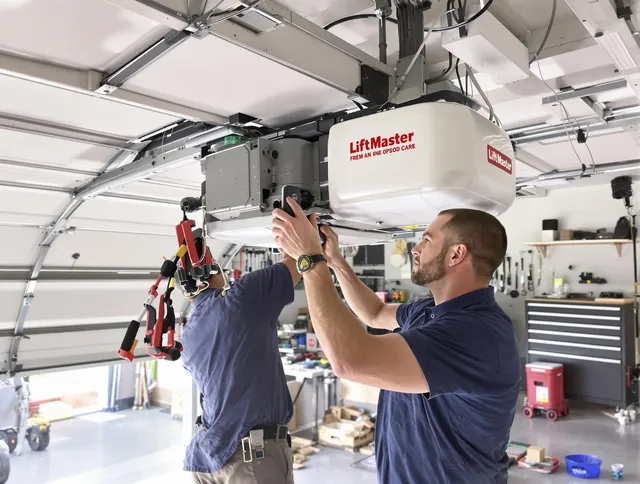 San Gabriel Garage Door Repair technician performing advanced diagnostics on garage opener in San Gabriel