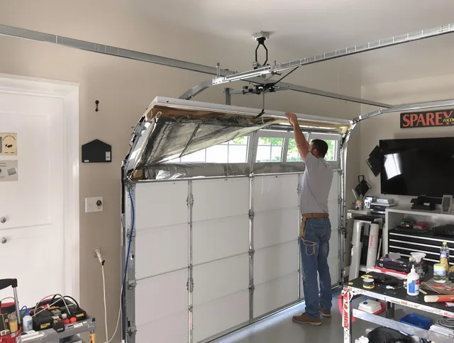 Garage door section replacement by San Gabriel Garage Door Repair in San Gabriel