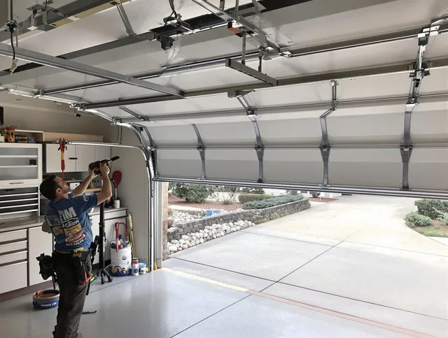Garage door track repair service by San Gabriel Garage Door Repair in San Gabriel